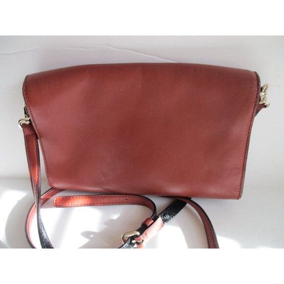 *Kate Spade Brown Cognac Leather Envelope Crossbody Bag - Picture 6 of 12